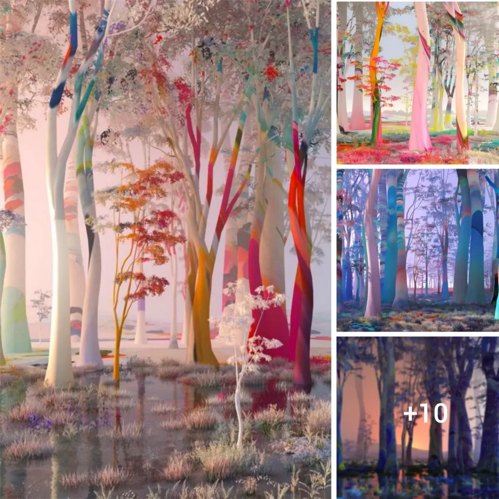 Mesmerizing Delight: The Magical Transformation of Trees into Living Art on Enchanted Forest Canvases